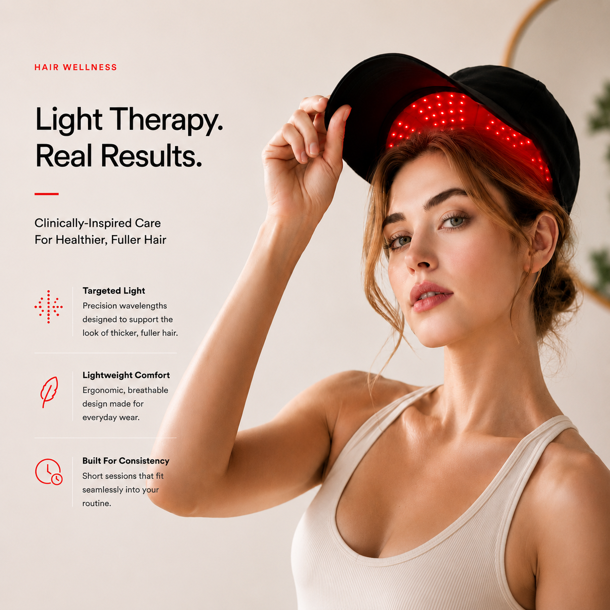 Red Light Therapy Hair Cap for Scalp Wellness